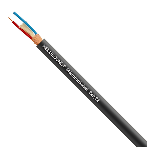 HELUSOUND® MICROPHONE CABLE SC SLIM black 2 x 0.22 mm²