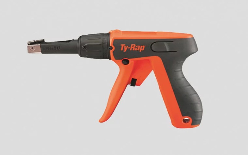 one picture of a tool that processes cable ties