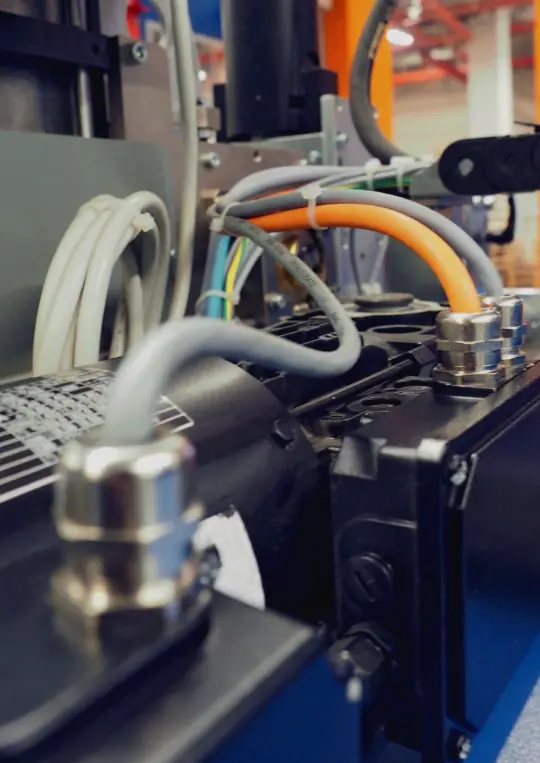 EMC Glands Routing Cable into Motor Housing