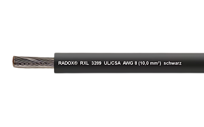  RADOX® UL 3289 / CSA CL 1503 single-core cable with cross-linked insulation for high-temperature automotive and industrial applications.
