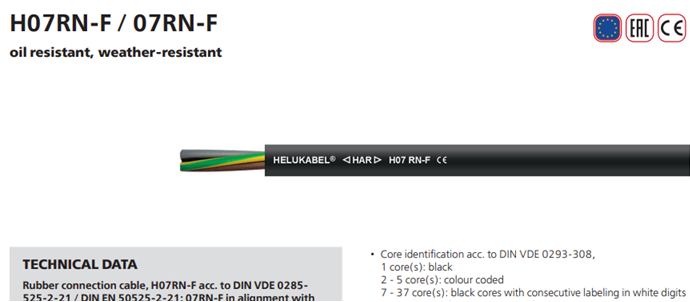 Scheda tecnica H07RN-F
