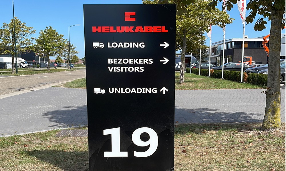 signing board at street