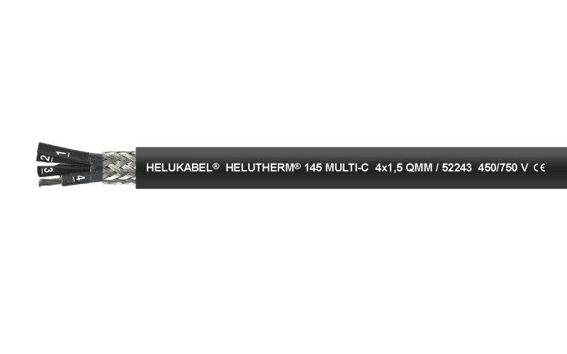 Illustration Helutherm 145 multi-c cable with black outer sheath