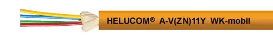 Fibre Optic Cable HELUCOM A-V(ZN)11Y on white ground