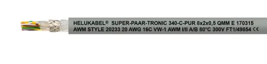 Data Cable SUPER-PAAR-TRONIC_340-c-pur on white ground