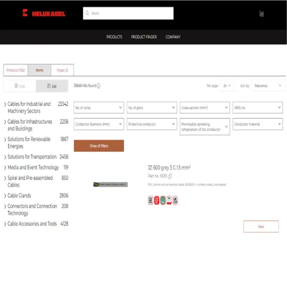 Bild på product finder