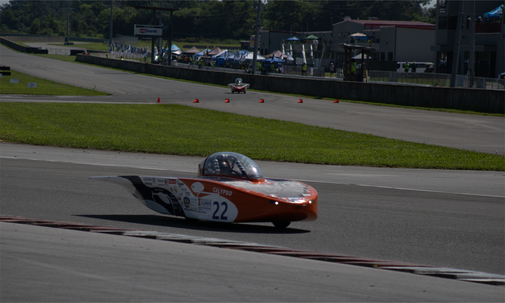 Illini Solar Car, Calypso, on Track