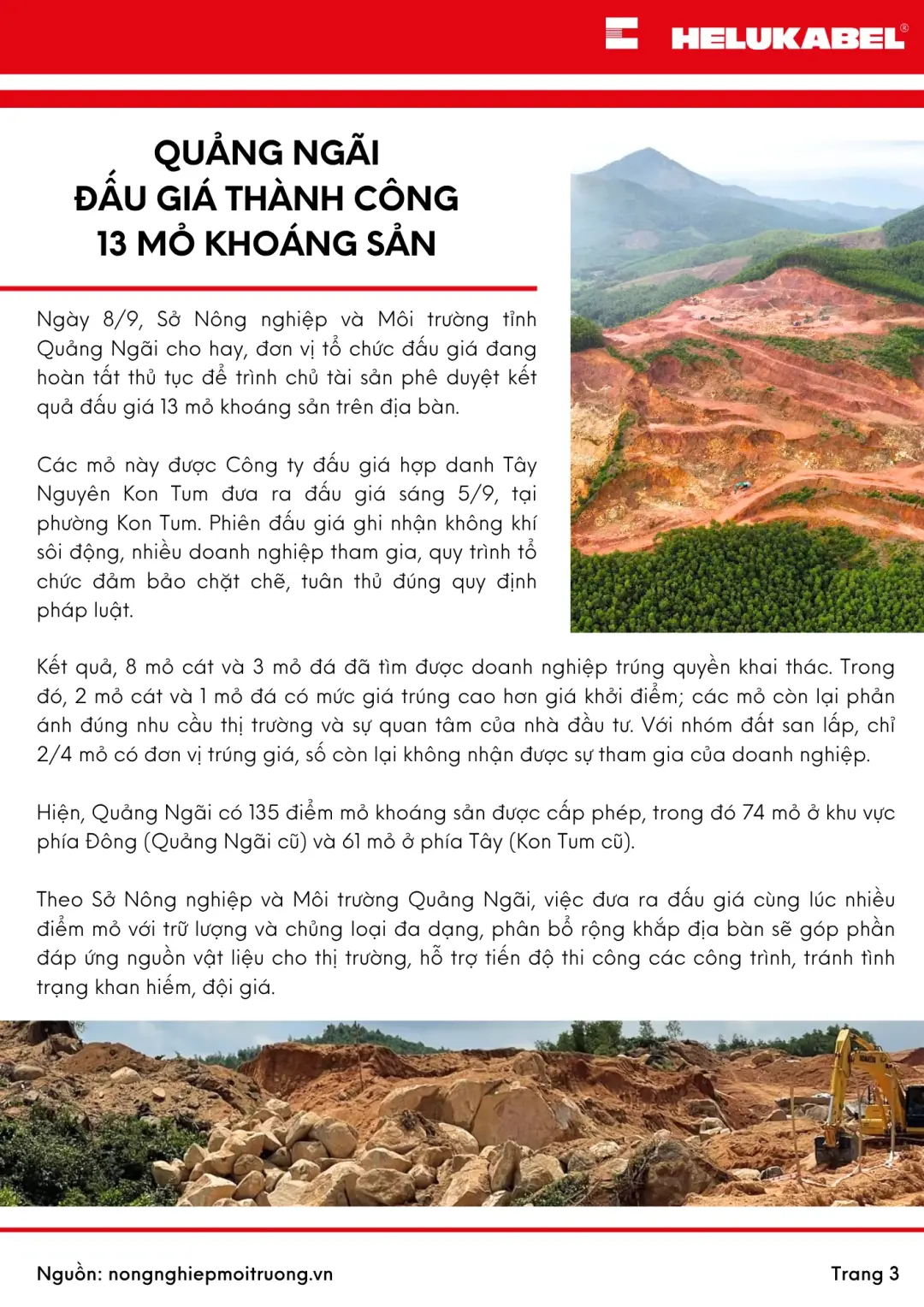 Bản tin HELUKABEL quý 3/2025 mỏ khoáng sảng ở Đà Nẵng