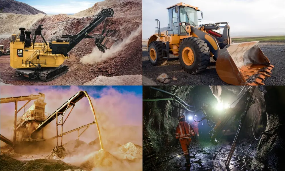 Các thiết bị, máy móc sử dụng trong ngành khai khoáng