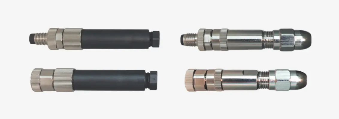 M12 circular connector made of PA plastic and metal