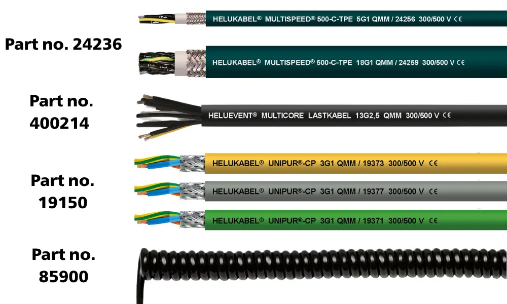 Một số sản phẩm dây cáp điện của HELUKABEL có lớp cách điện TPE