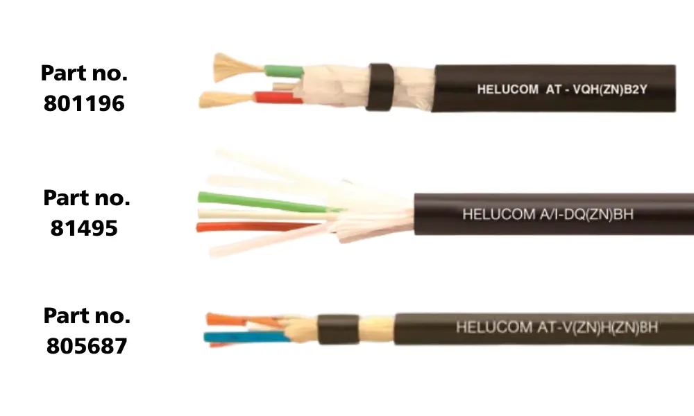 Some HELUKABEL fiber optic cable products have a glass yarn armor layer.