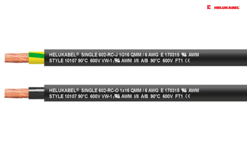 Cáp lõi đơn Single 602-RC-J / Single 602-RC-O có khả năng chống dầu, chống tia UV