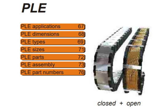 Xích nhựa cuốn cáp PLE