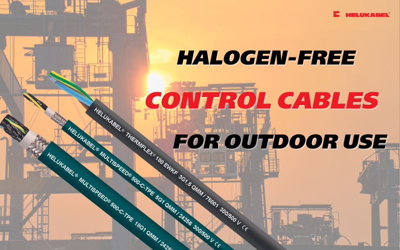 Cáp điều khiển không chứa halogen, được dùng ngoài trời