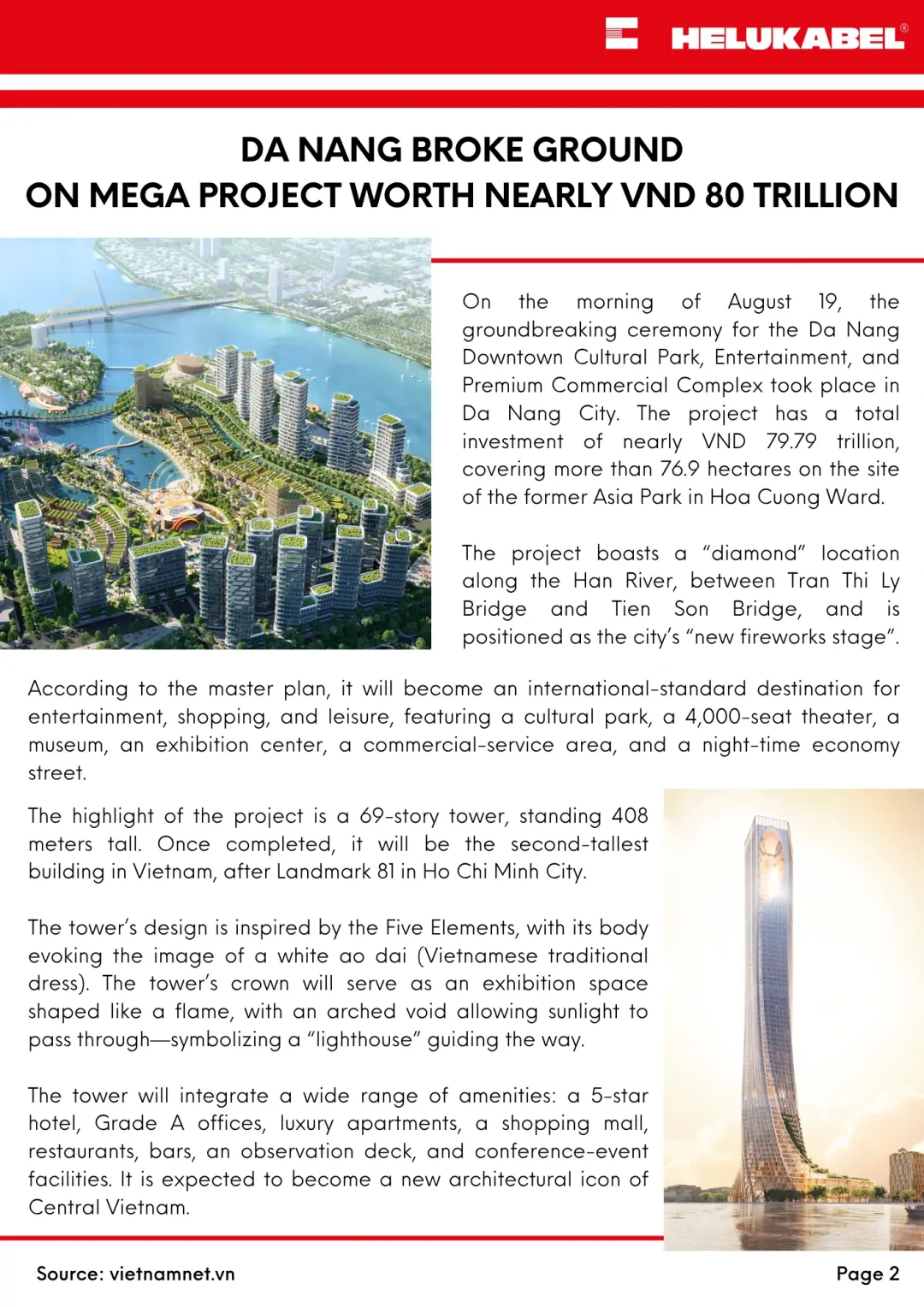 HELUKABEL News in Quarter 3 Da Nang project