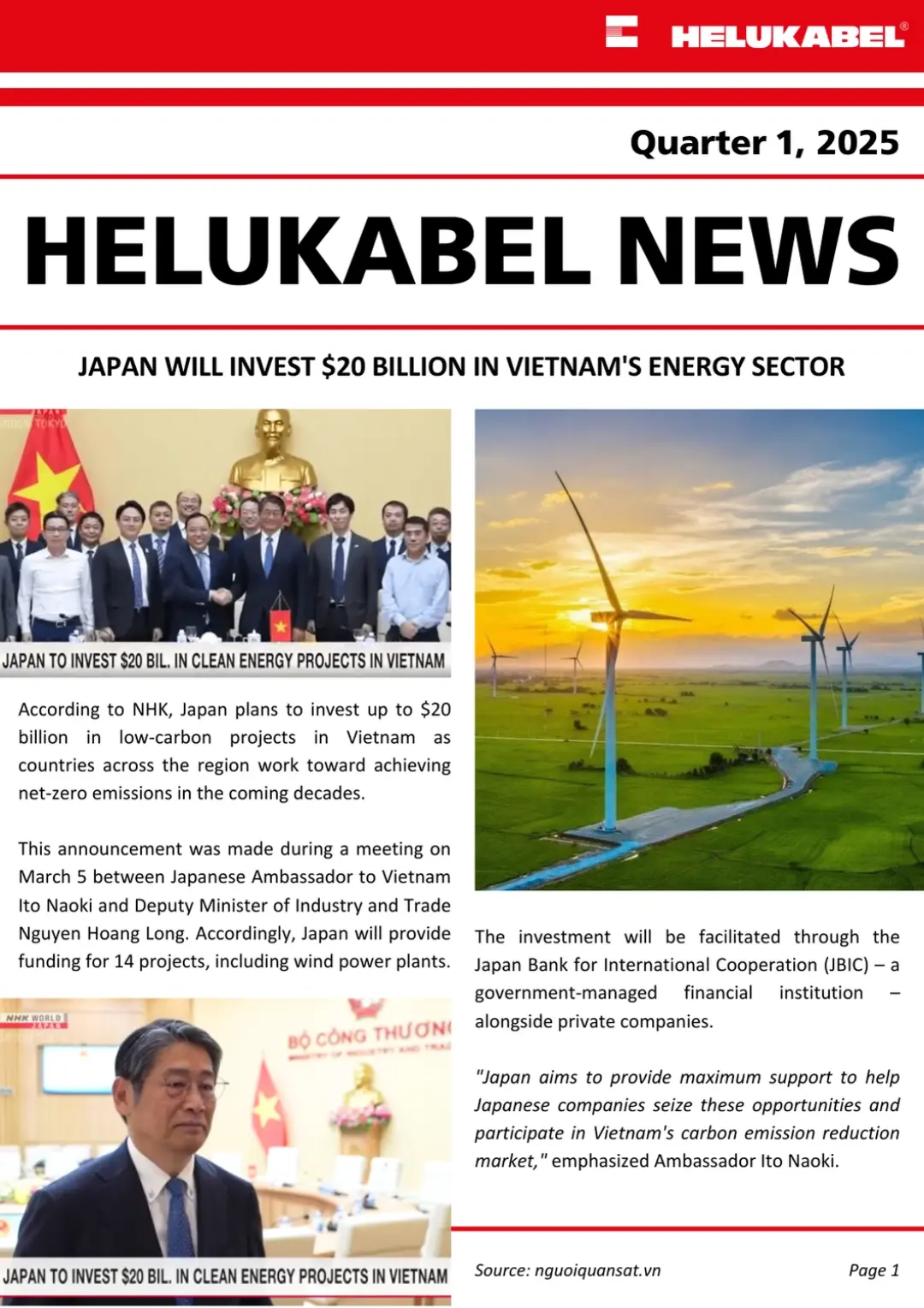 Japan will invest $20 billion in Vietnam's energy sector