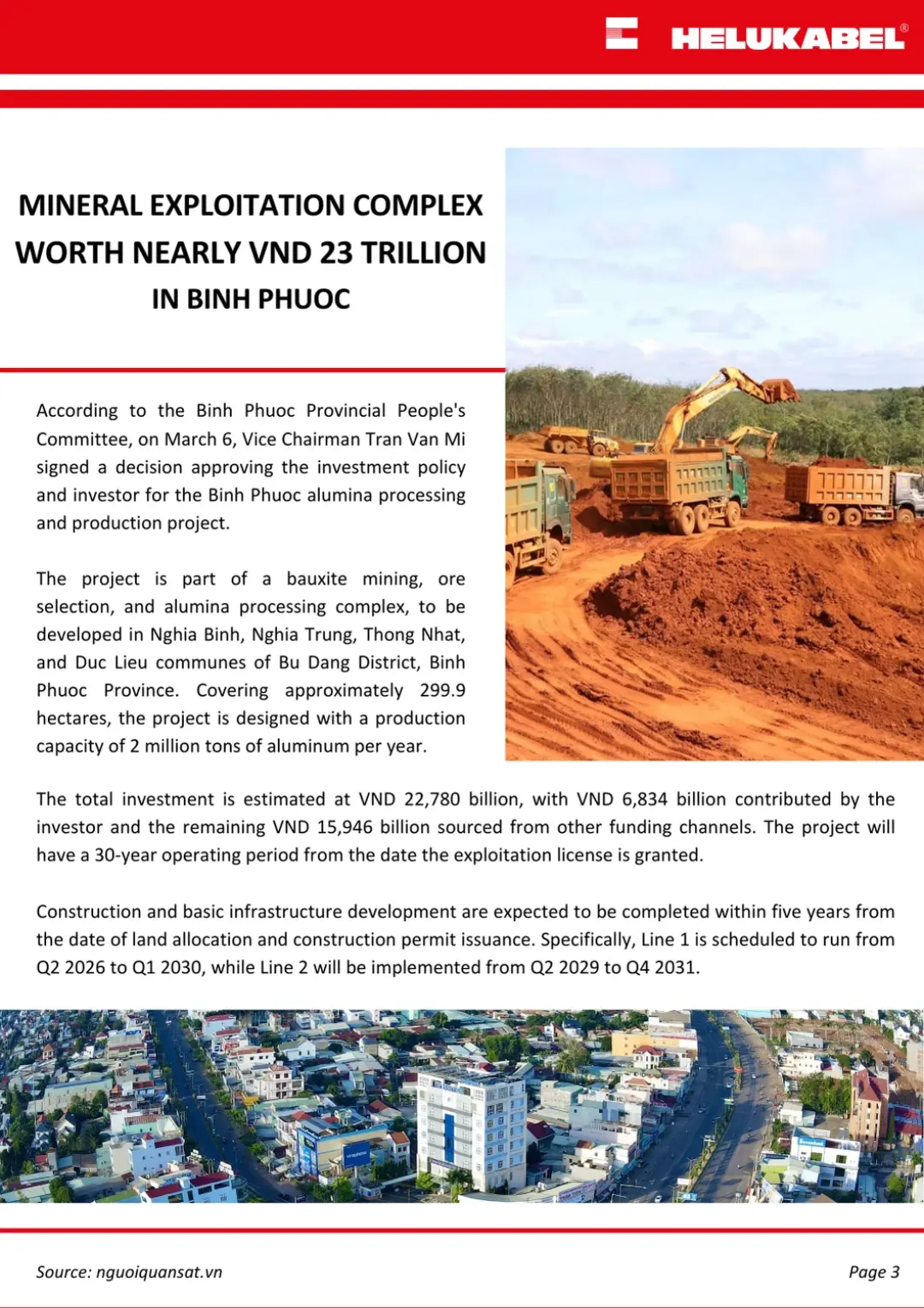 Mineral exploitation complex worth nearly VND 23 trillion in Binh Phuoc