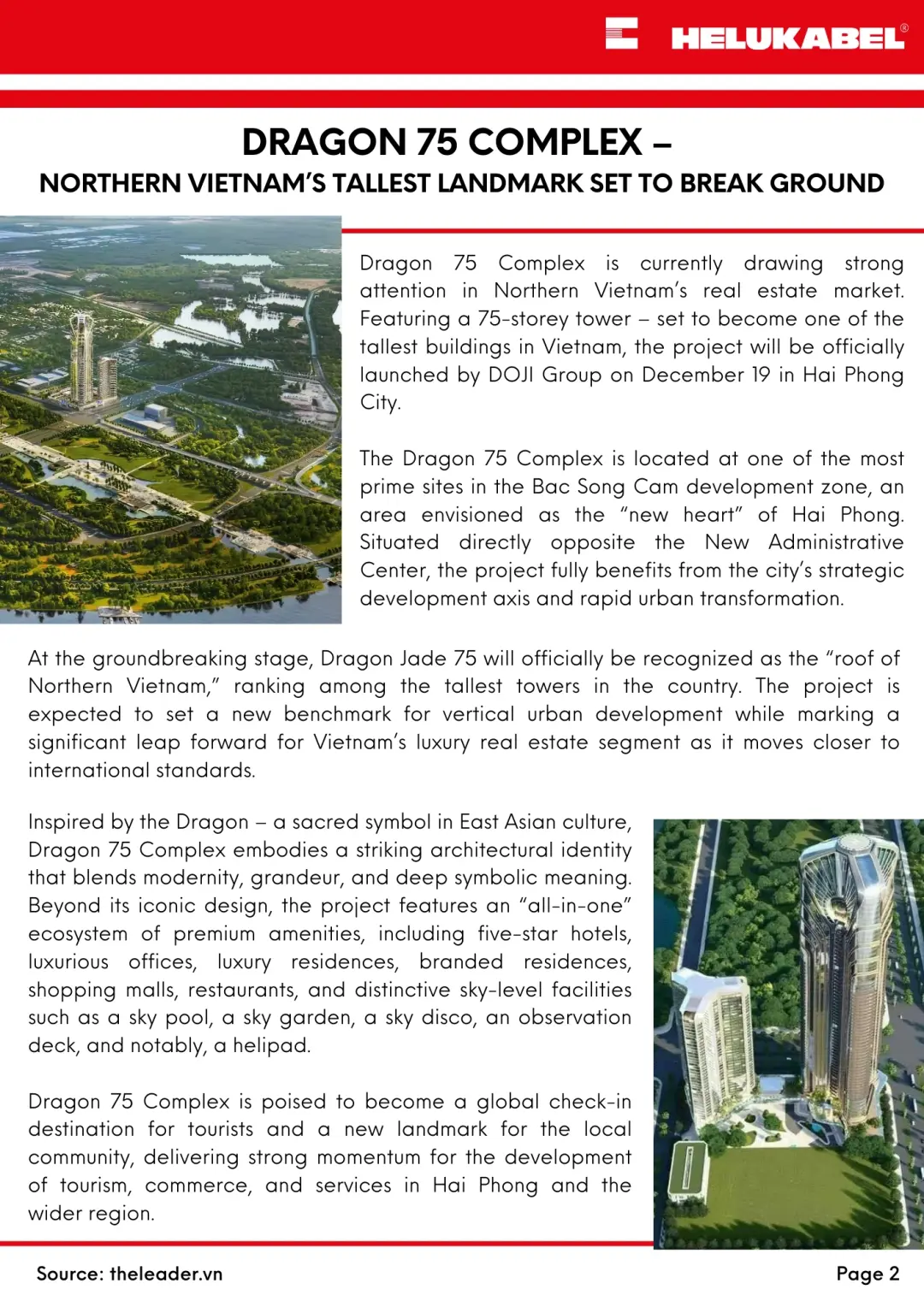 HELUKABEL News in Quarter 4/2025 Dragon 75 Complex