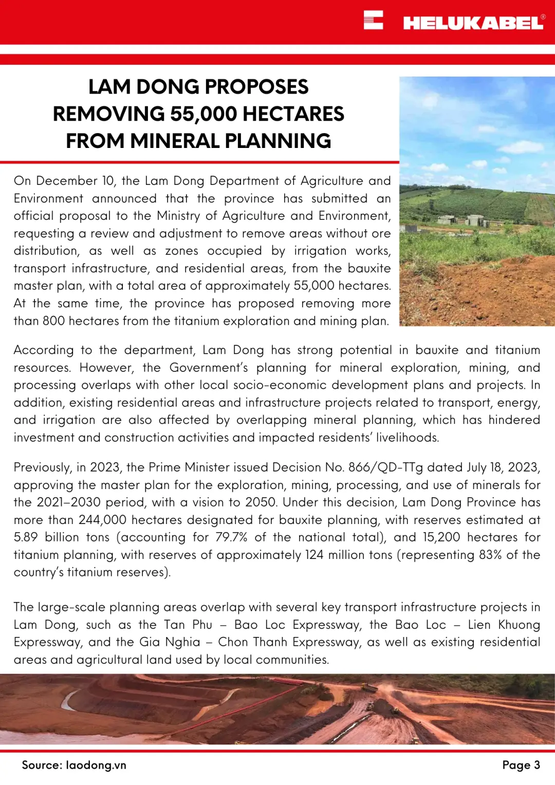 HELUKABEL News in Quarter 4/2025 mineral sector