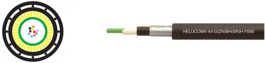 Cáp quang chống cháy HELUCOM® A/I-D(ZN)BH(SR)H 4 E9/125 FS90
