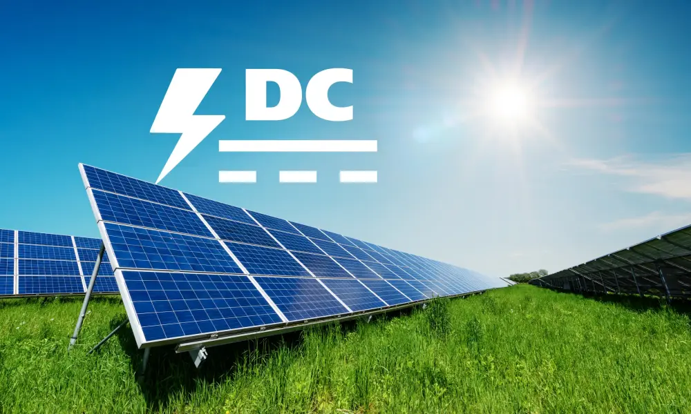 The solar power system generates DC electricity