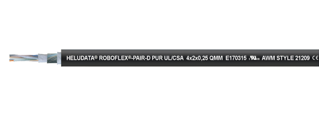 HELUDATA® ROBOFLEX®-PAIR-D PUR UL/CSA Halogen-Free Data Cable