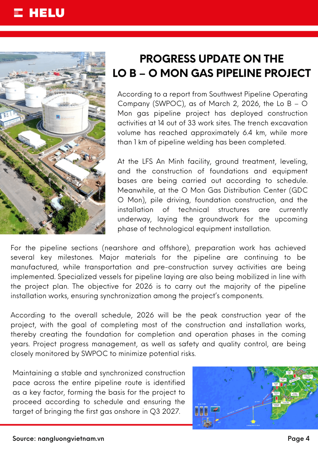 HELU News in Quarter 1/2026 about gas industry