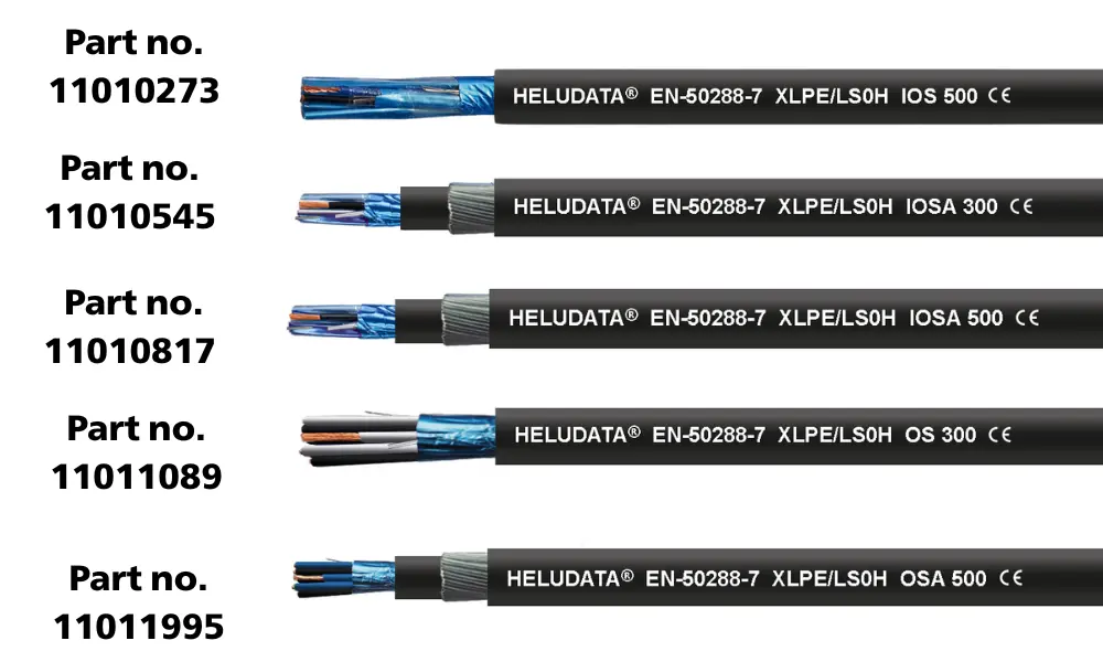 Một số dòng cáp tín hiệu đo lường HELUDATA EN-50288-7