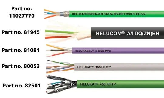 Cáp erthernet và cáp bus tuân thủ CPR của HELUKABEL