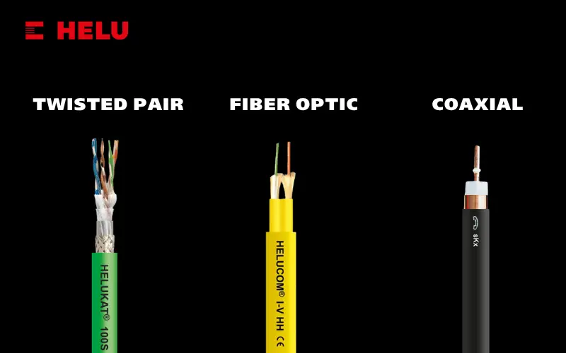 Phân biệt cáp xoắn đôi, cáp sợi quang, và cáp đồng trục