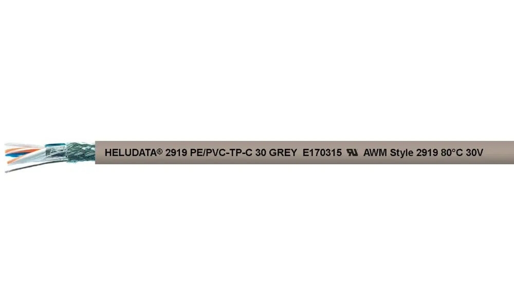 Cáp RS485 HELUDATA® 2919 PE/PVC-TP-C 30 GREY
