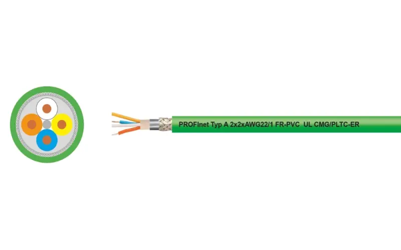 FasConnect ethernet cable, highly flame-retardant, DESINA-compliant
