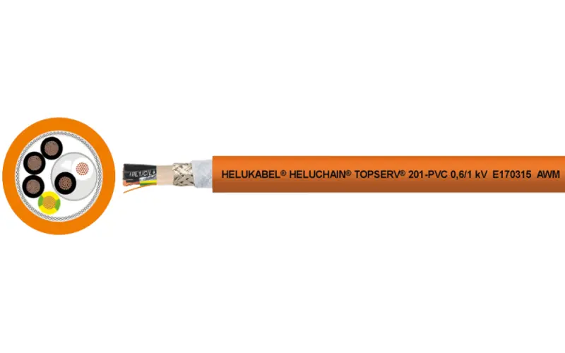 Cáp servo HELUCHAIN® TOPSERV® 201-PVC UL/CSA