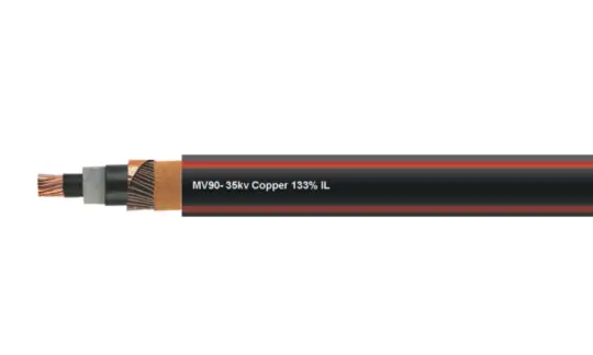 MV90 Medium-Voltage Power Cable—35 kV, Copper, 133% IL, LLDPE Insulation