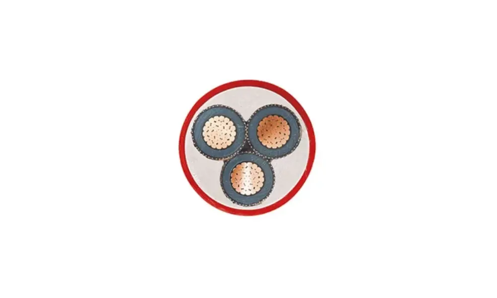 Mặt cắt ngang các lớp cấu tạo của dây trung thế N2XSEY