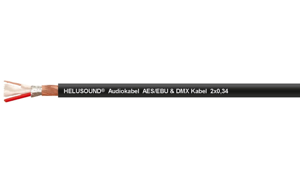 Cáp âm thanh chống nhiễu HELUSOUND® AES/EBU DMX SC BLACK 2 x 0.34 mm²