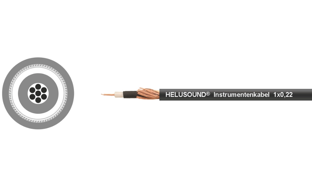 HELUSOUND® INSTRUMENT CABLE black 1 x 0.22 mm² instrument cable