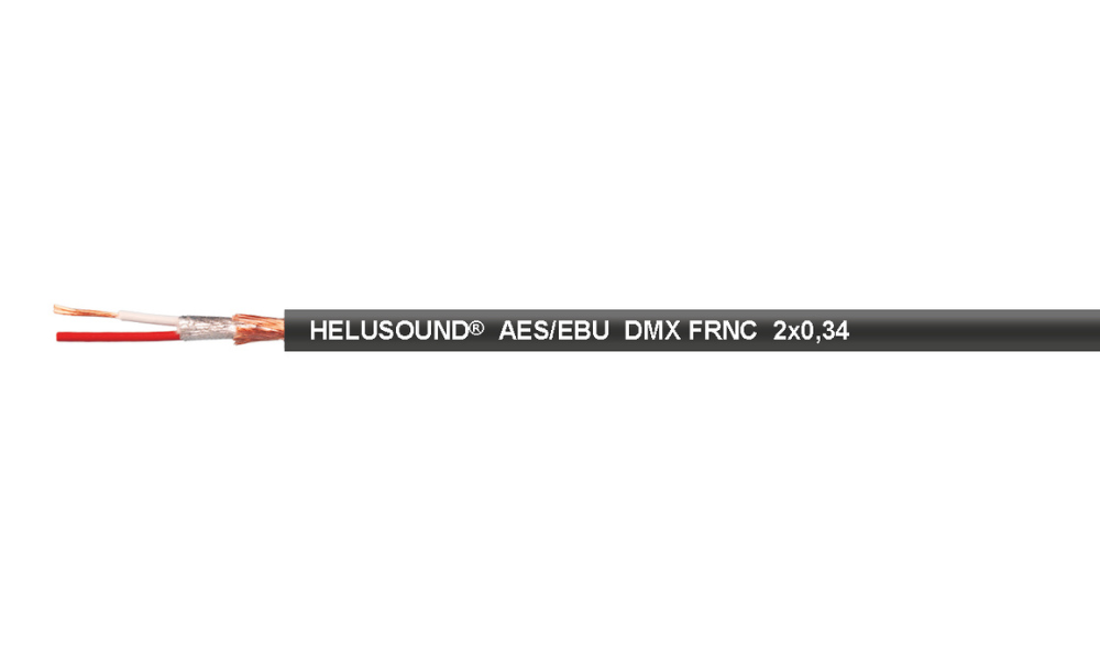 HELUSOUND® AES_EBU DMX FRNC black 2 x 0.34 mm²