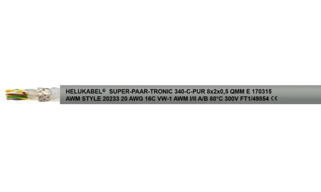 Dây cáp tín hiệu chống nhiễu SUPER-PAAR-TRONIC 340-C-PUR được bện theo từng cặp, được trang bị hệ thống sàng lọc nhiễu rất tốt.