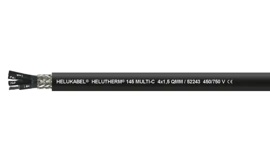 Dây cáp điều khiển HELUTHERM® 145 MULTI-C có khả năng chịu nhiệt, không chứa halogen