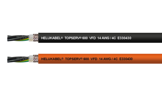 Cáp servo TOPSERV 600 VFD làm từ vật liệu TPE, có khả năng chống nhiễu, chịu dầu