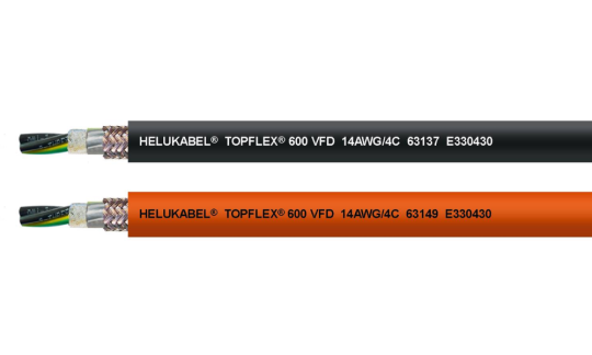 Cáp TOPFLEX 600 VFD linh hoạt, có khả năng chịu dầu cực kỳ tốt