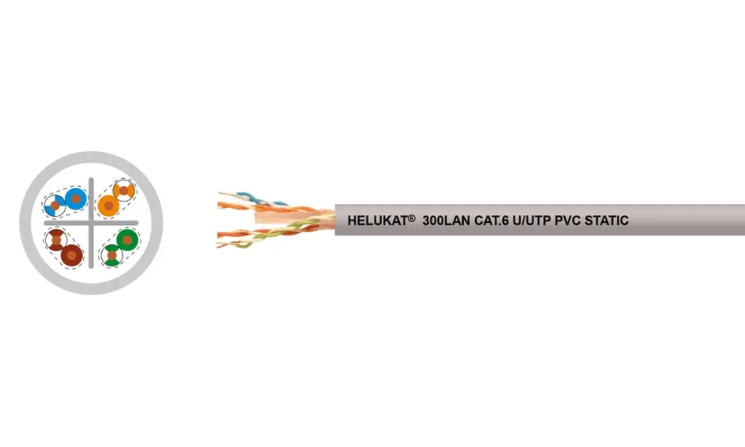 Cáp mạng LAN HELUKAT® 300 CAT.6 U/UTP PVC STATIC