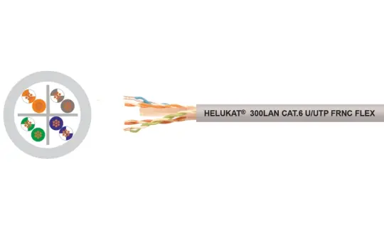 HELUKAT® 300LAN CAT.6 U/UTP FRNC FLEX UTP cable