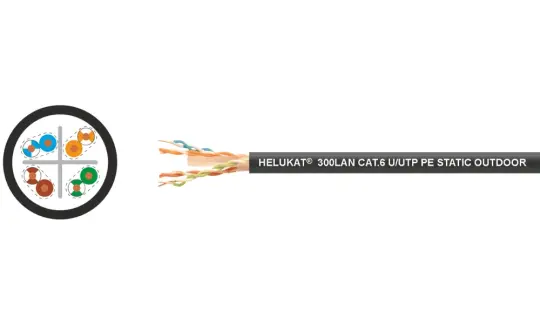 HELUKAT® 300LAN CAT.6 U/UTP PE STATIC OUTDOOR cable