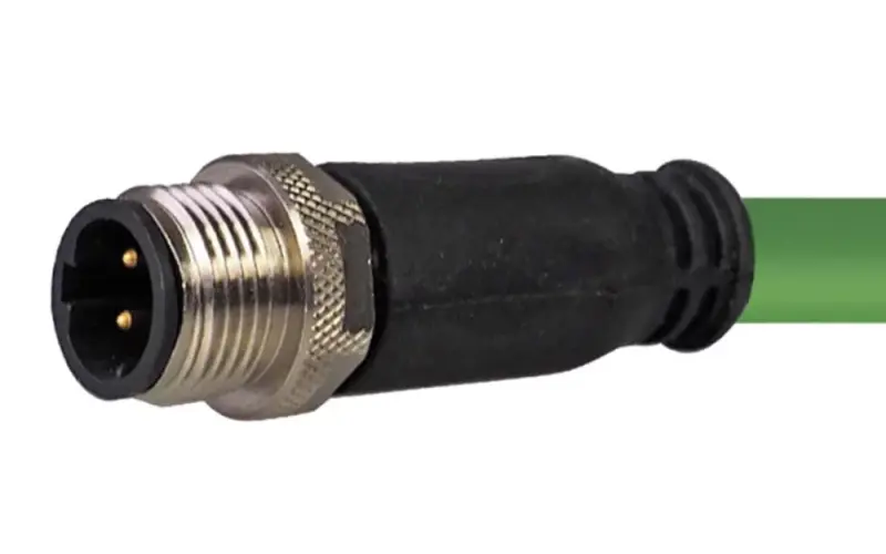 PROFInet A cable with 180° D-coded M12 connectors on both ends