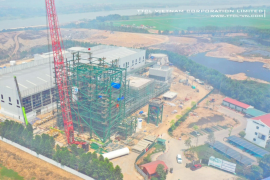 The High–Technology municipal waste-to-energy plant project of Thang Long Energy Environment Joint Stock Company in Bac Ninh. (Source: TTCL Vietnam Co., Ltd)