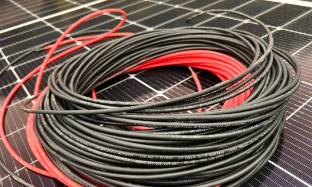 SOLARFLEX®-X H1Z2Z2-K cables are installed in solar energy systems.