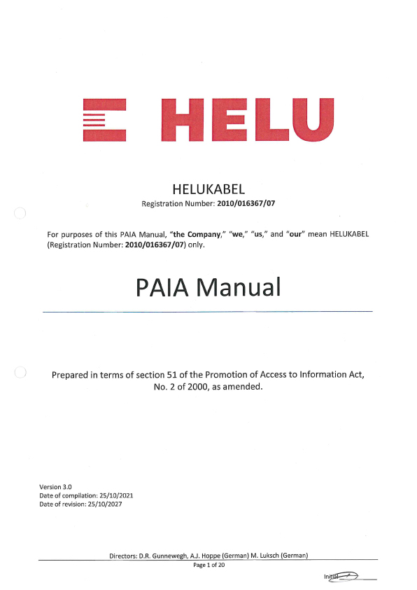 HELU PAIA Manual 2026
